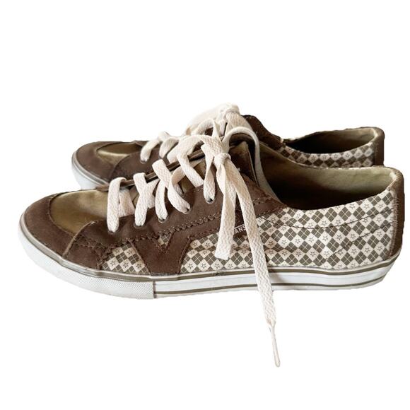 Vans Tory Brown Argyle Sneakers women 9 - Picture 1 of 8